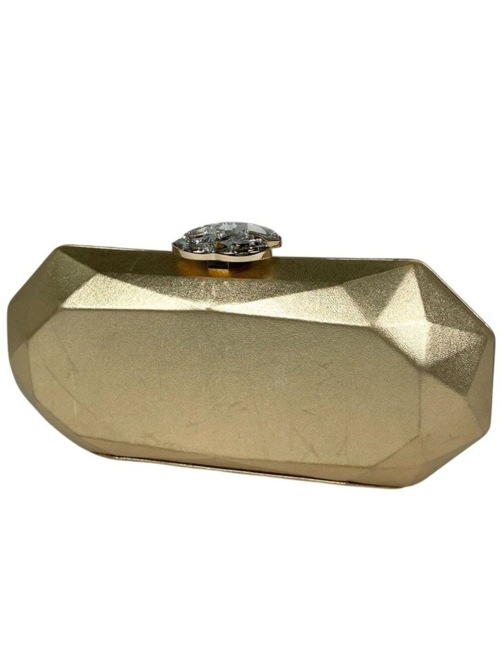 Chanel CC Logo Clutch Leather Gold